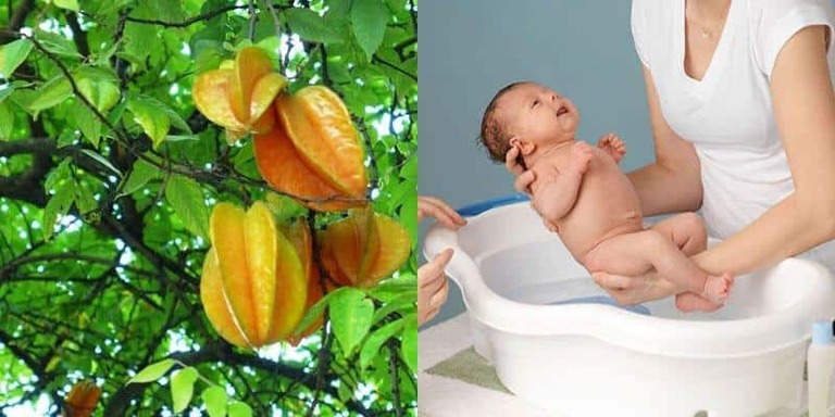 Tắm với lá khế là một giải pháp chữa dị ứng thời tiết lạnh an toàn cho trẻ nhỏ